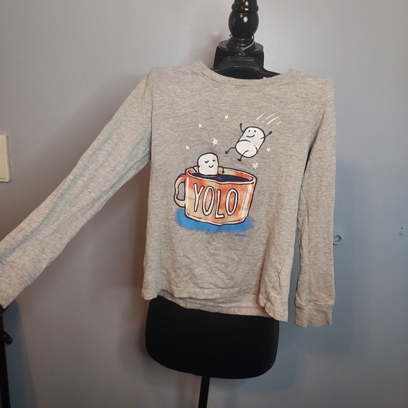 Lands End Size Small (6-7) Marshmallows Chilling In Mug (Yolo) - Picture 2 of 7